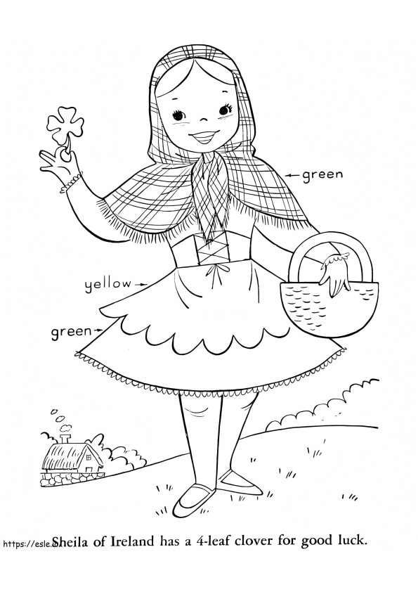 Shelia Of Ireland coloring page