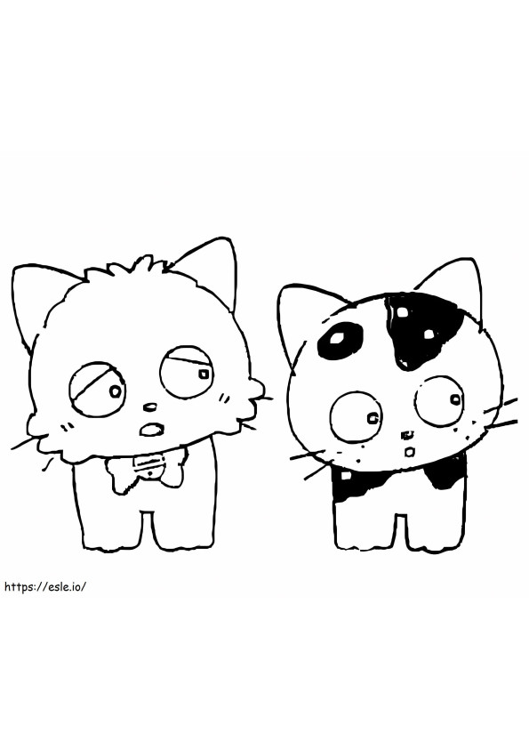 Koma And Momo From Tama And Friends coloring page