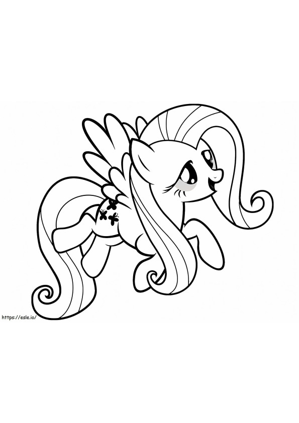 Funny Fluttershy coloring page