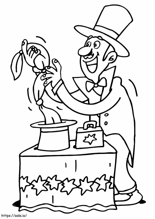 Magician 1 coloring page