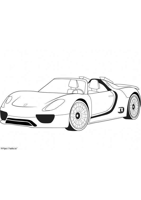 Konsep Porsche 918 Spyder Gambar Mewarnai