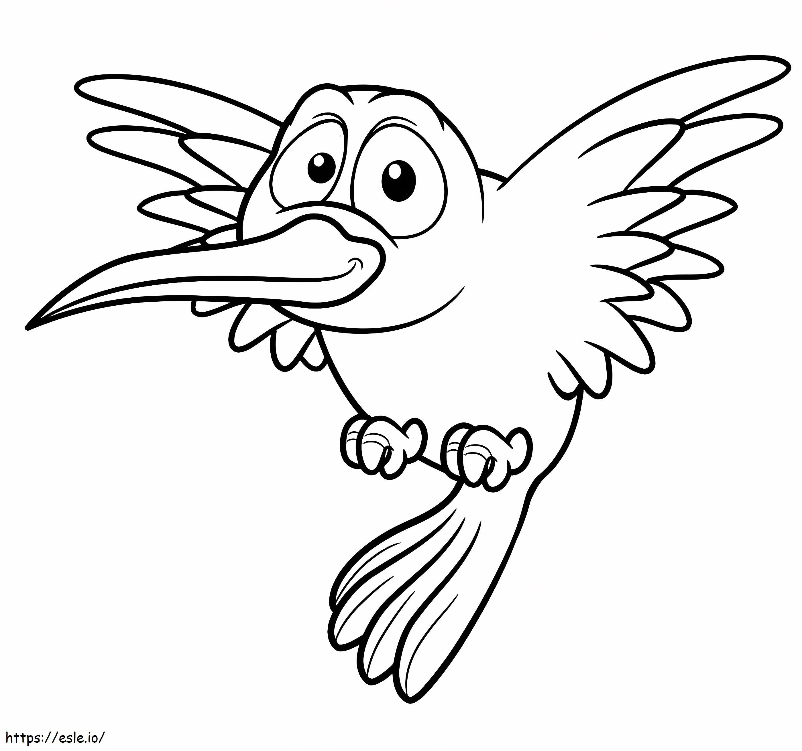 Cartoon Hummingbird coloring page