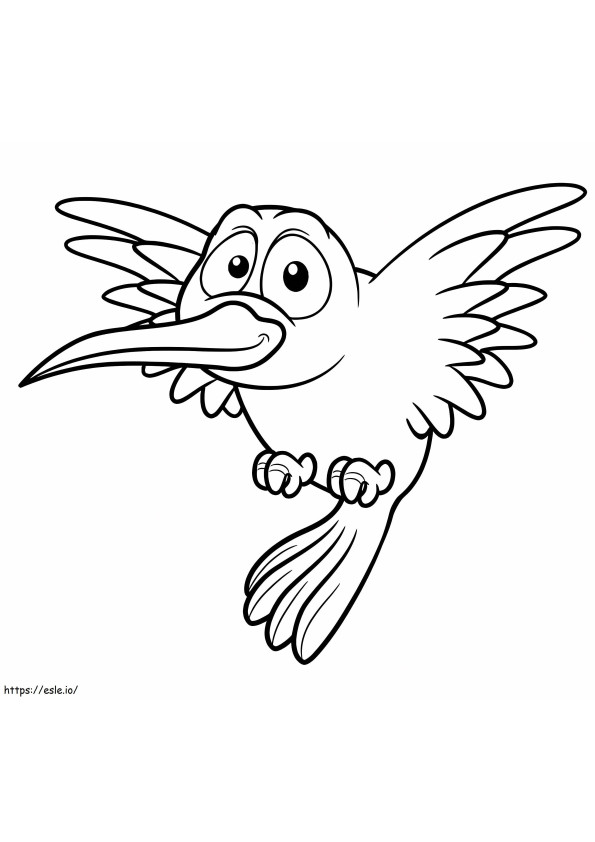 Cartoon-Kolibri ausmalbilder