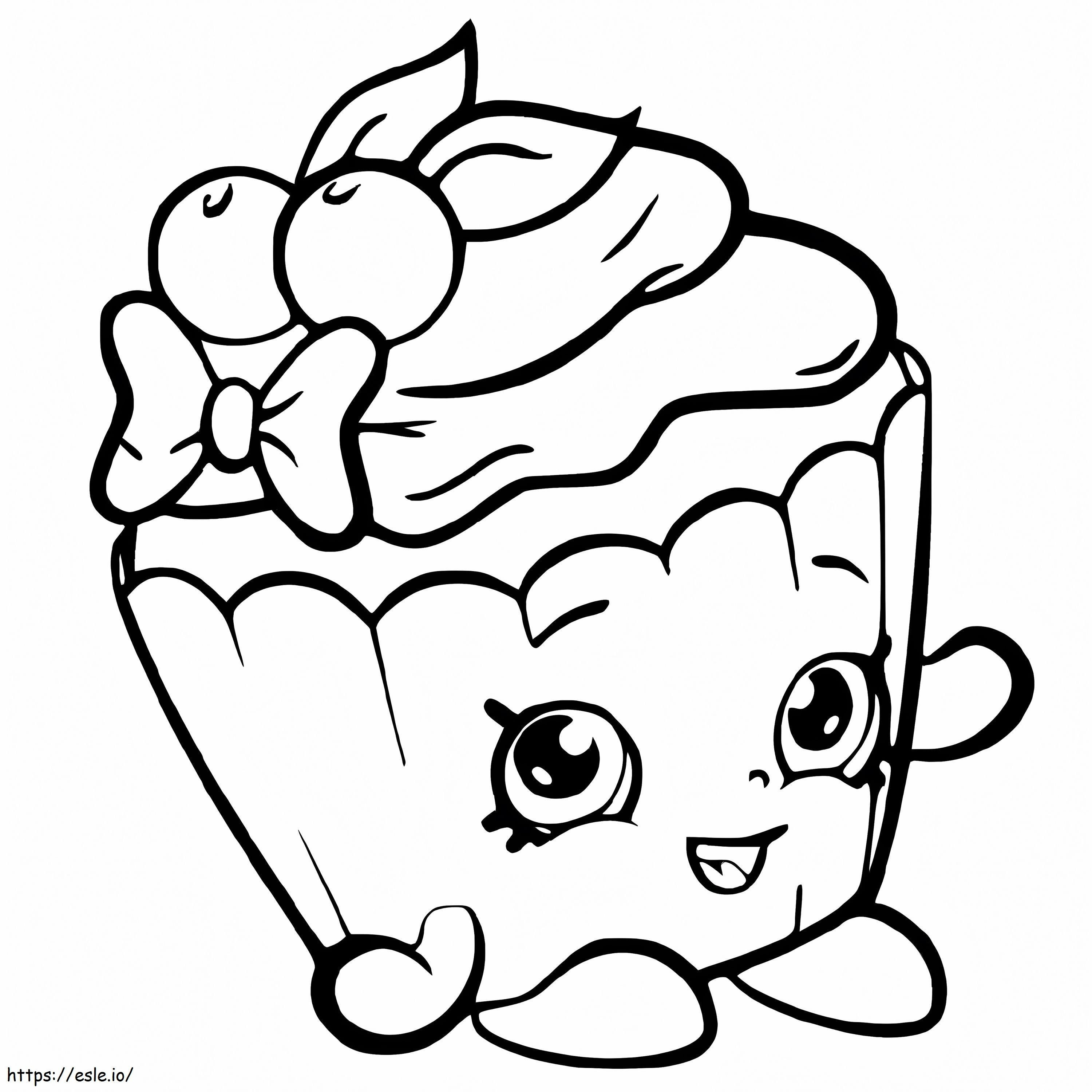 Cherry Nice Cupcake Shopkin coloring page