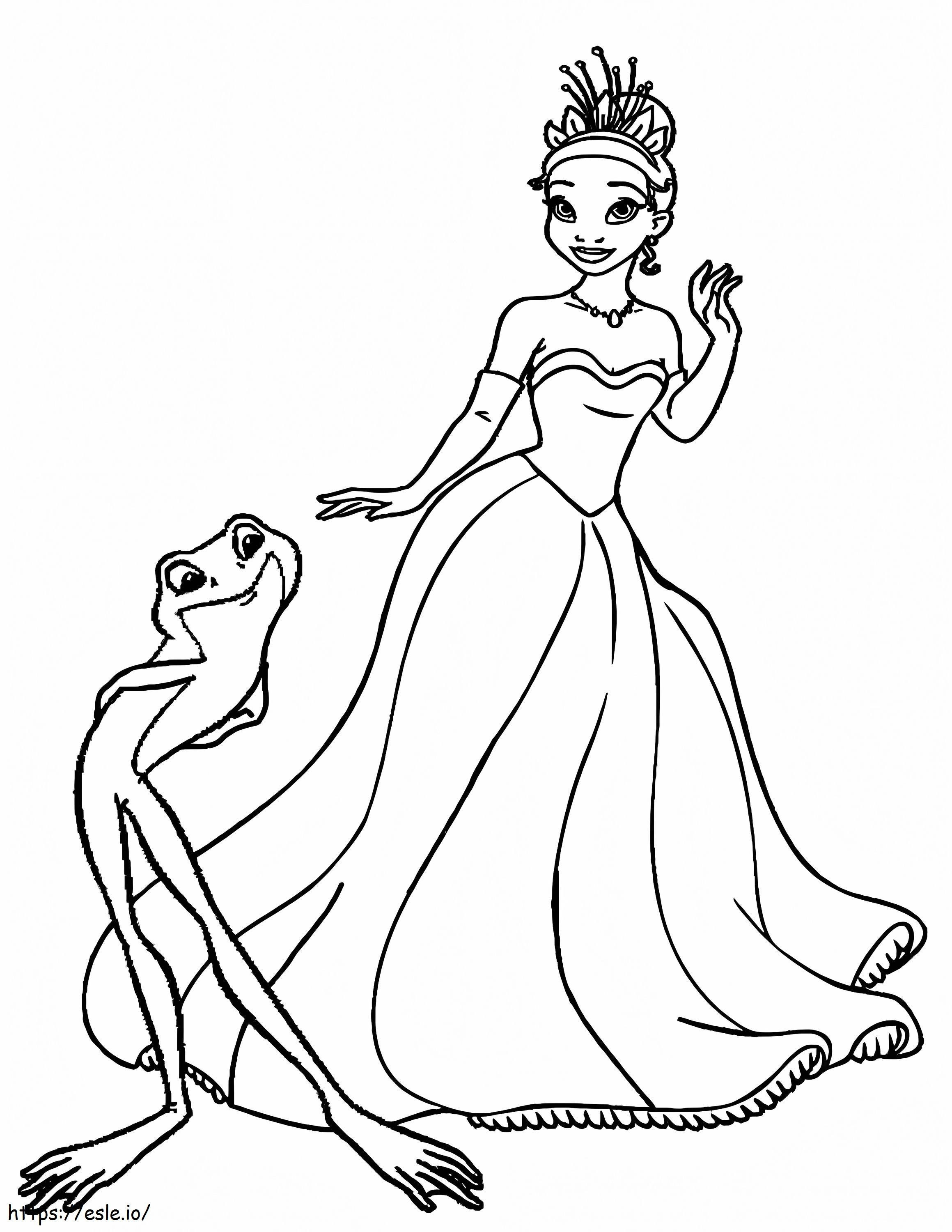 Charming Princess Tiana 4 coloring page