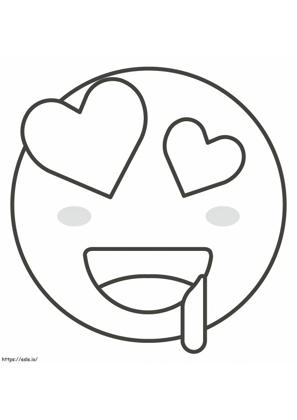 Smiling Face With Heart Eyes coloring page
