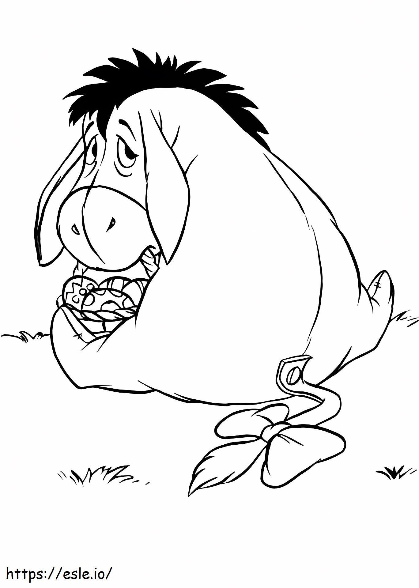 Eeyore With Easter Egg coloring page