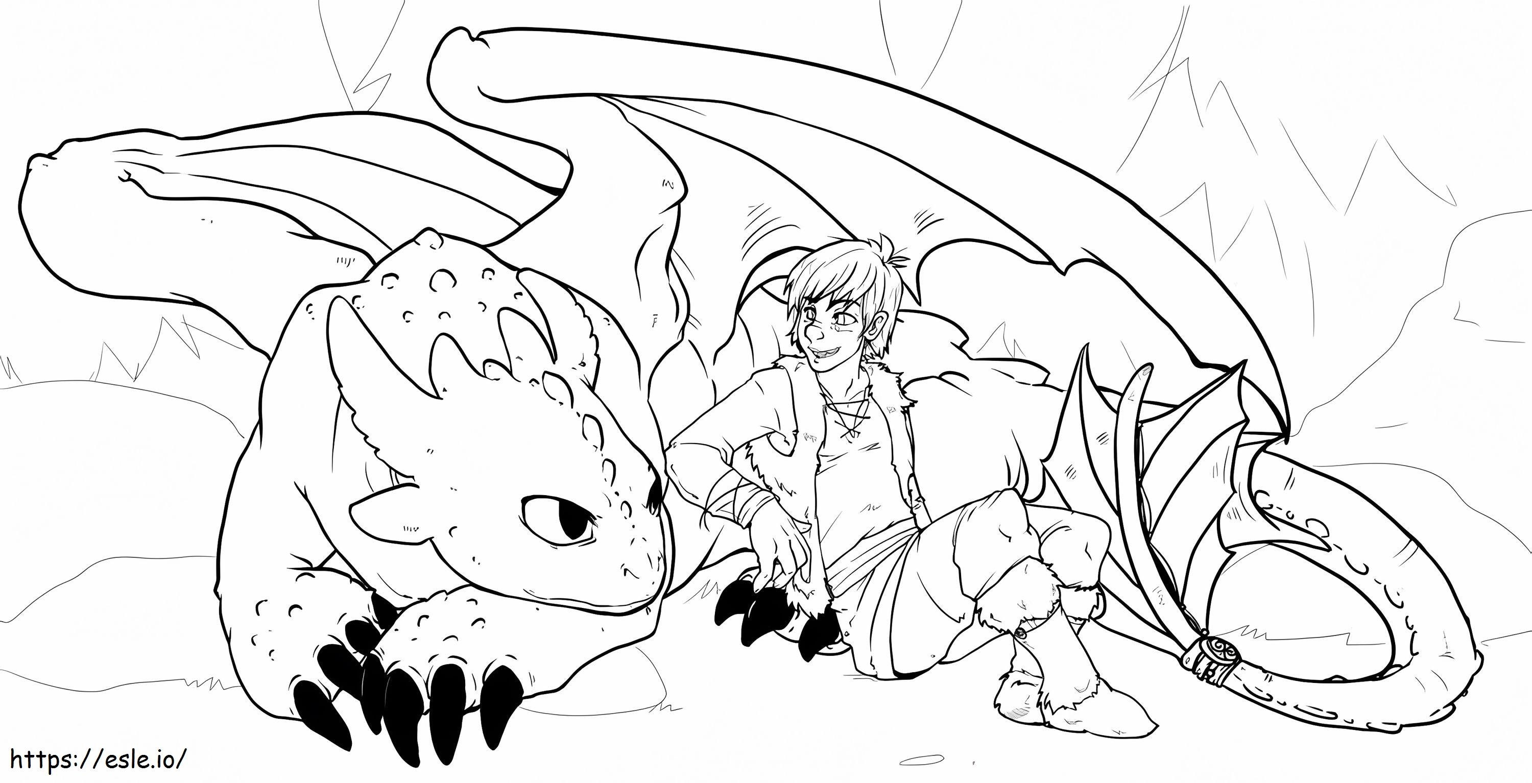 1530840994 Happy Hiccup And Toothless A4 E1600436536674 coloring page