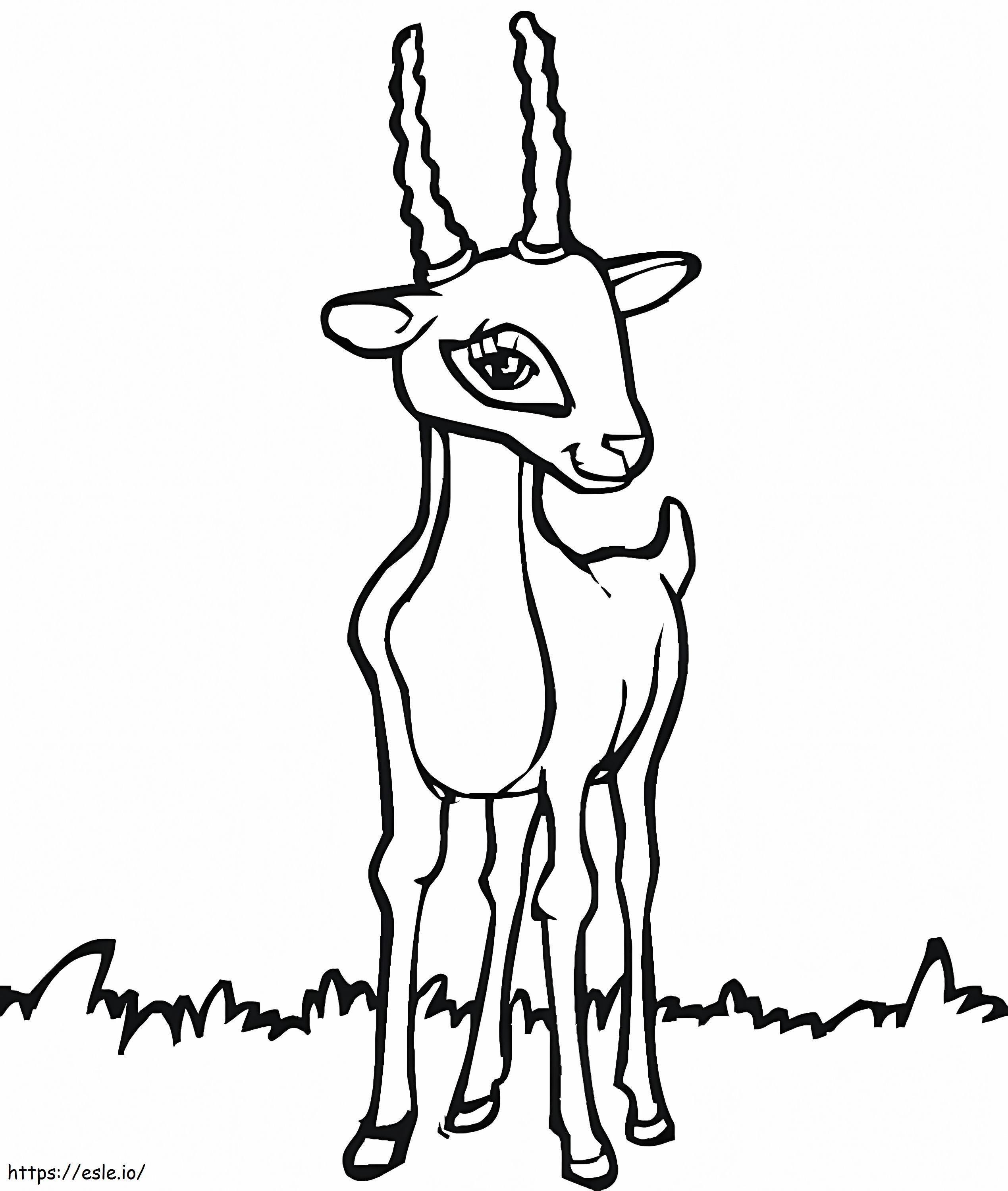 Coloriage Petite antilope à imprimer dessin