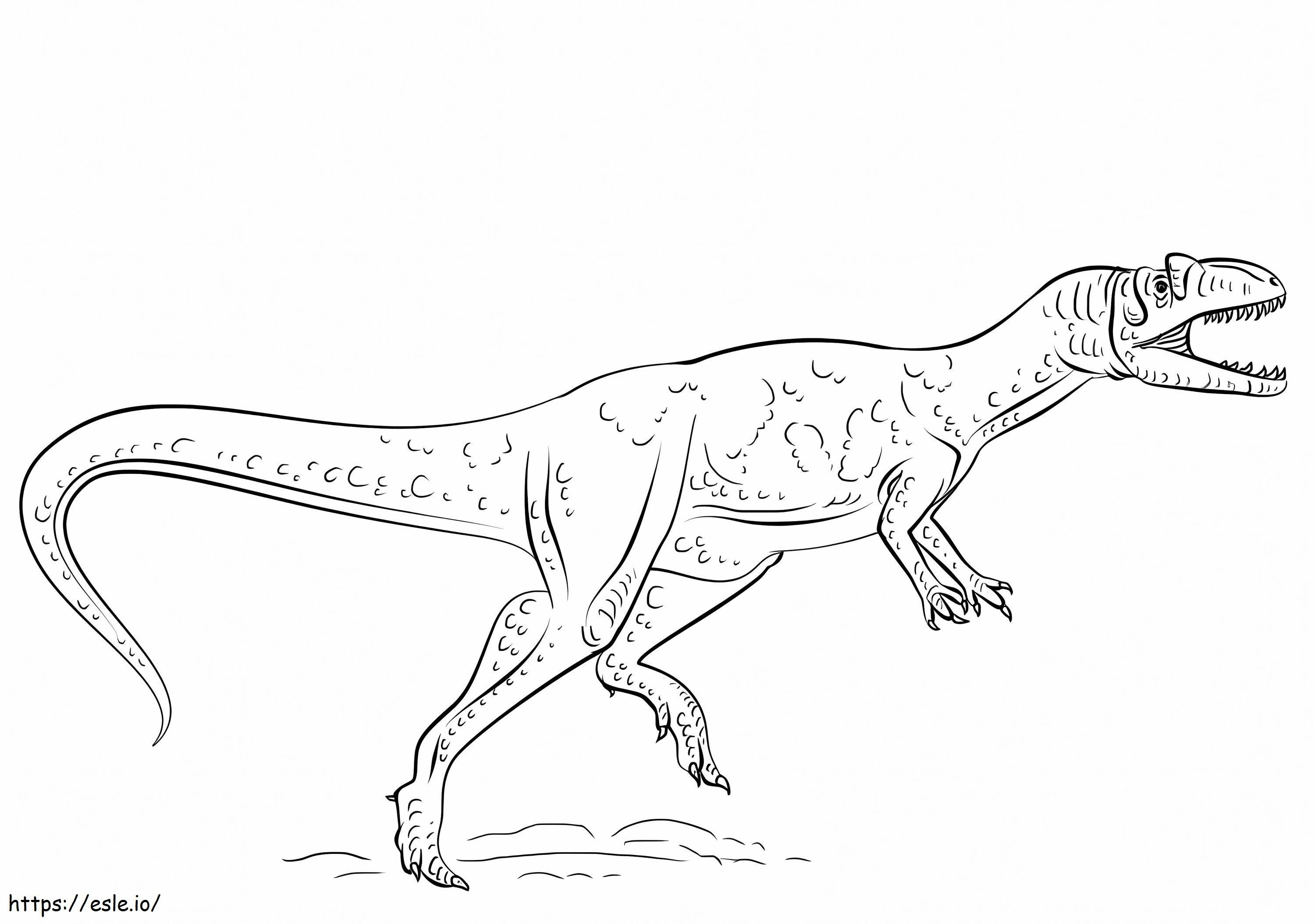 Allosaurus-aanvallen kleurplaat kleurplaat