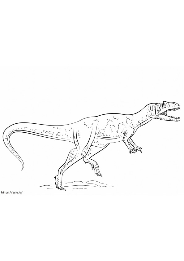 Allosaurus-aanvallen kleurplaat
