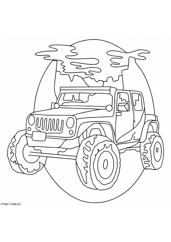 Jeep 2 kleurplaat
