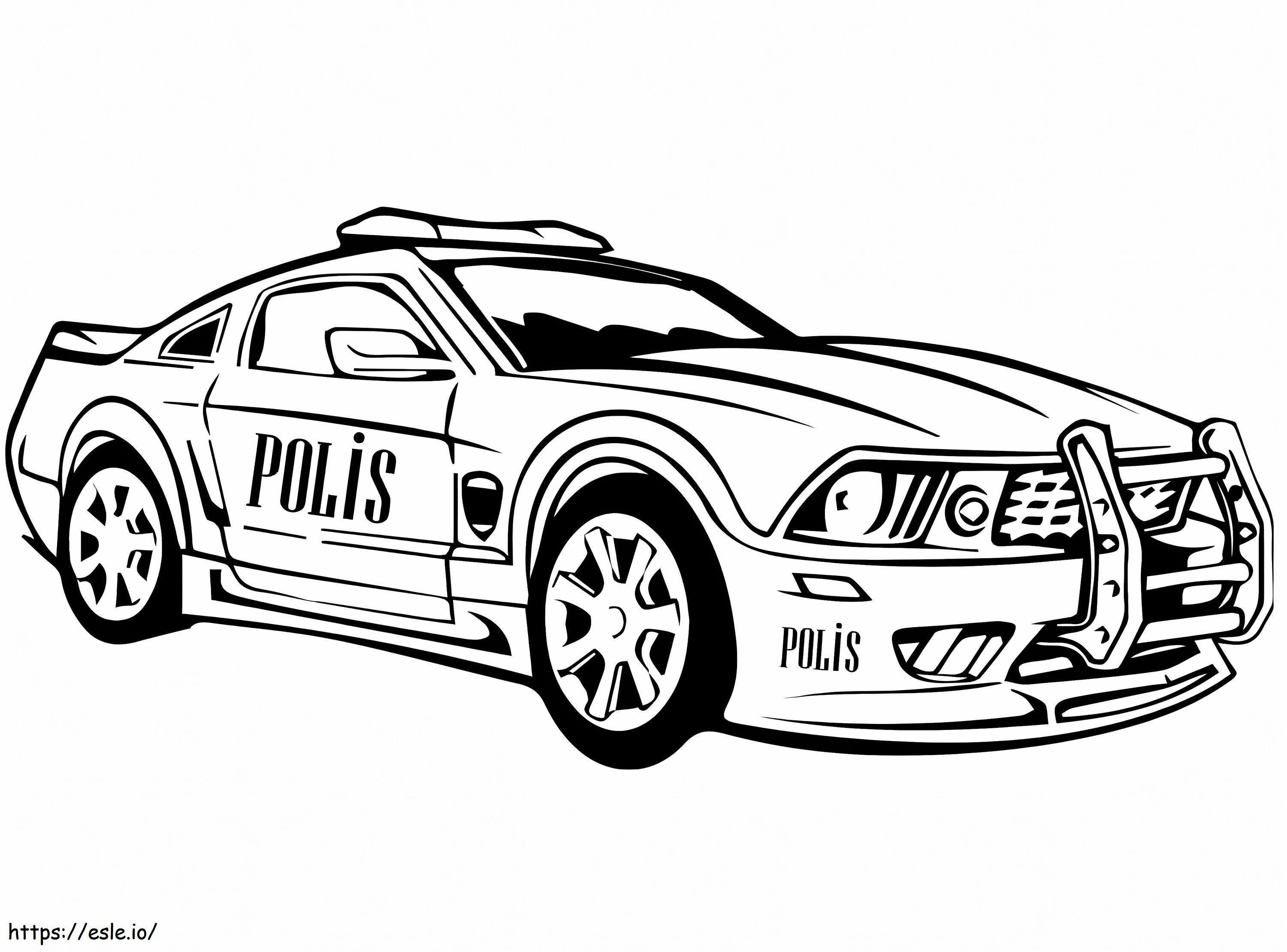 Carro de polícia 12 para colorir