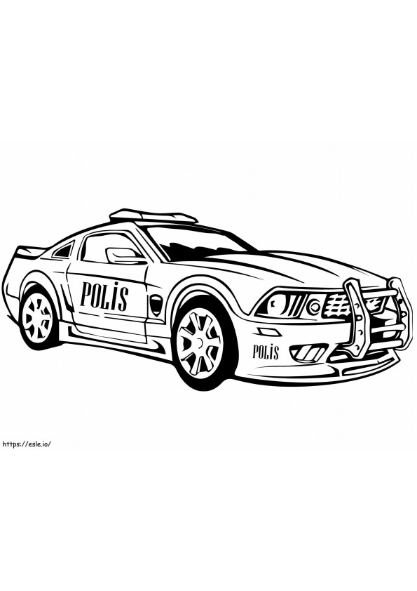 Carro de polícia 12 para colorir