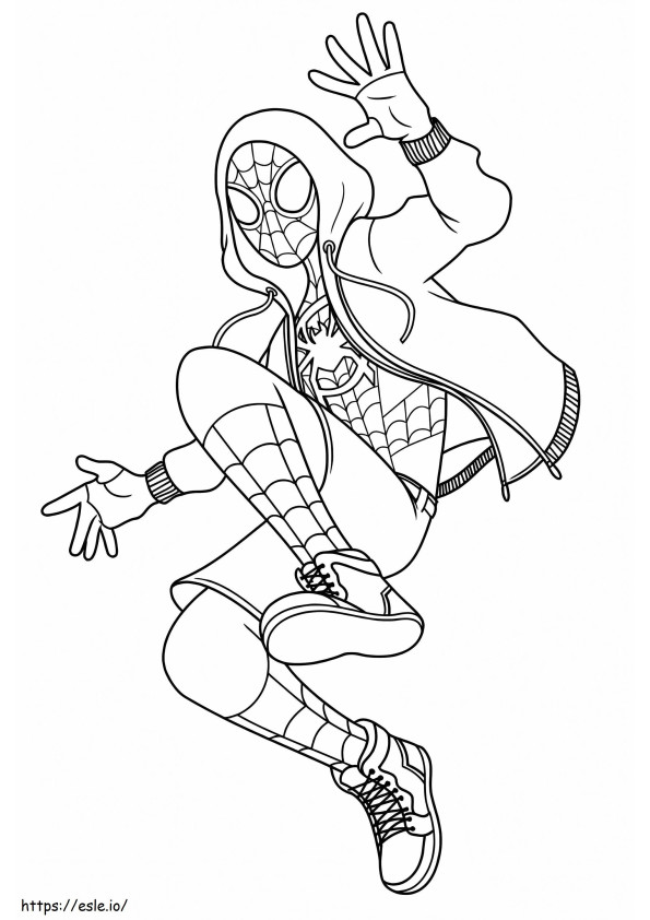 Young Miles Morales coloring page