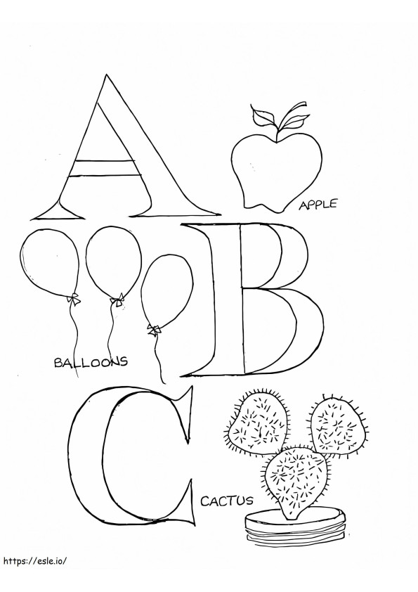 Coloriage Choses avec ABC à imprimer dessin