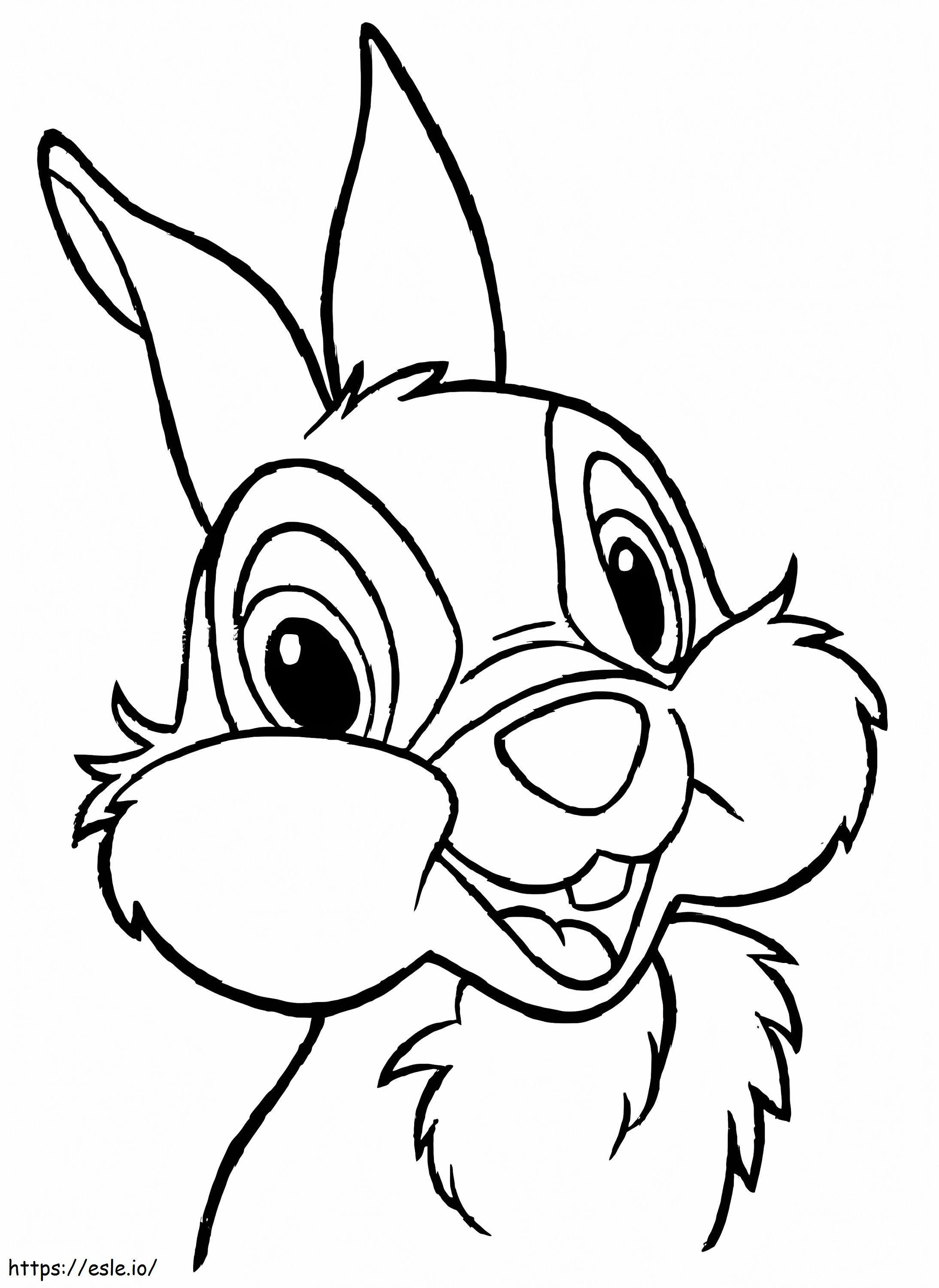 Thumper jest szczęśliwy kolorowanka