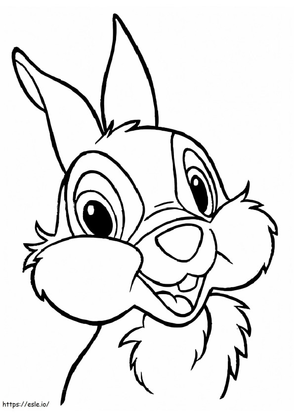 Thumper jest szczęśliwy kolorowanka