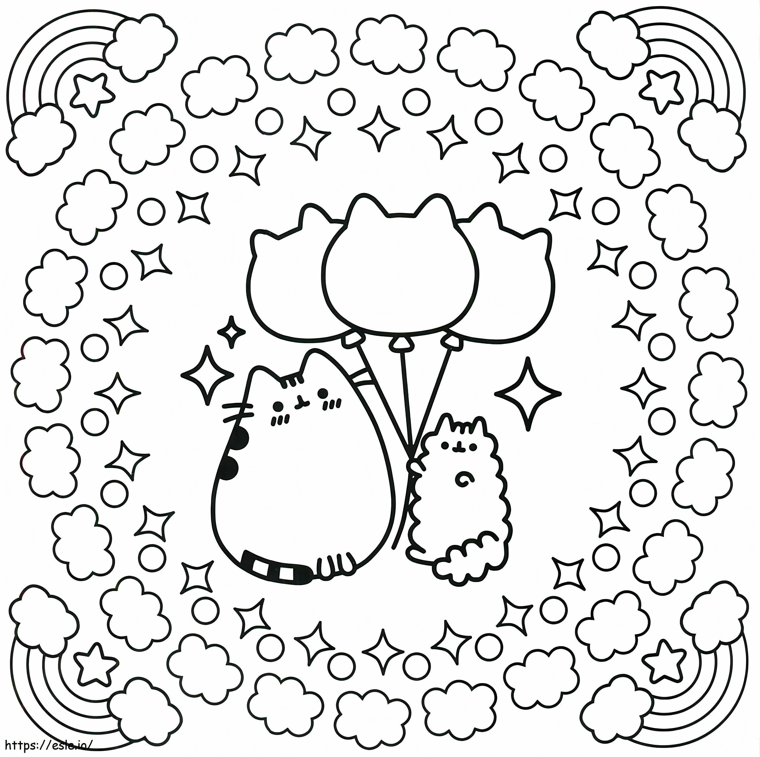 Cool Pusheen Picture coloring page