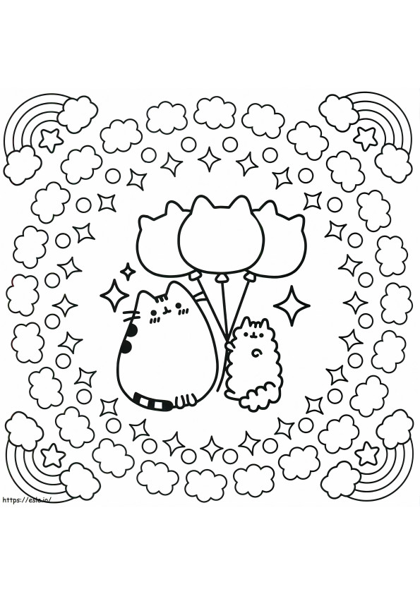 Cool Pusheen Picture coloring page