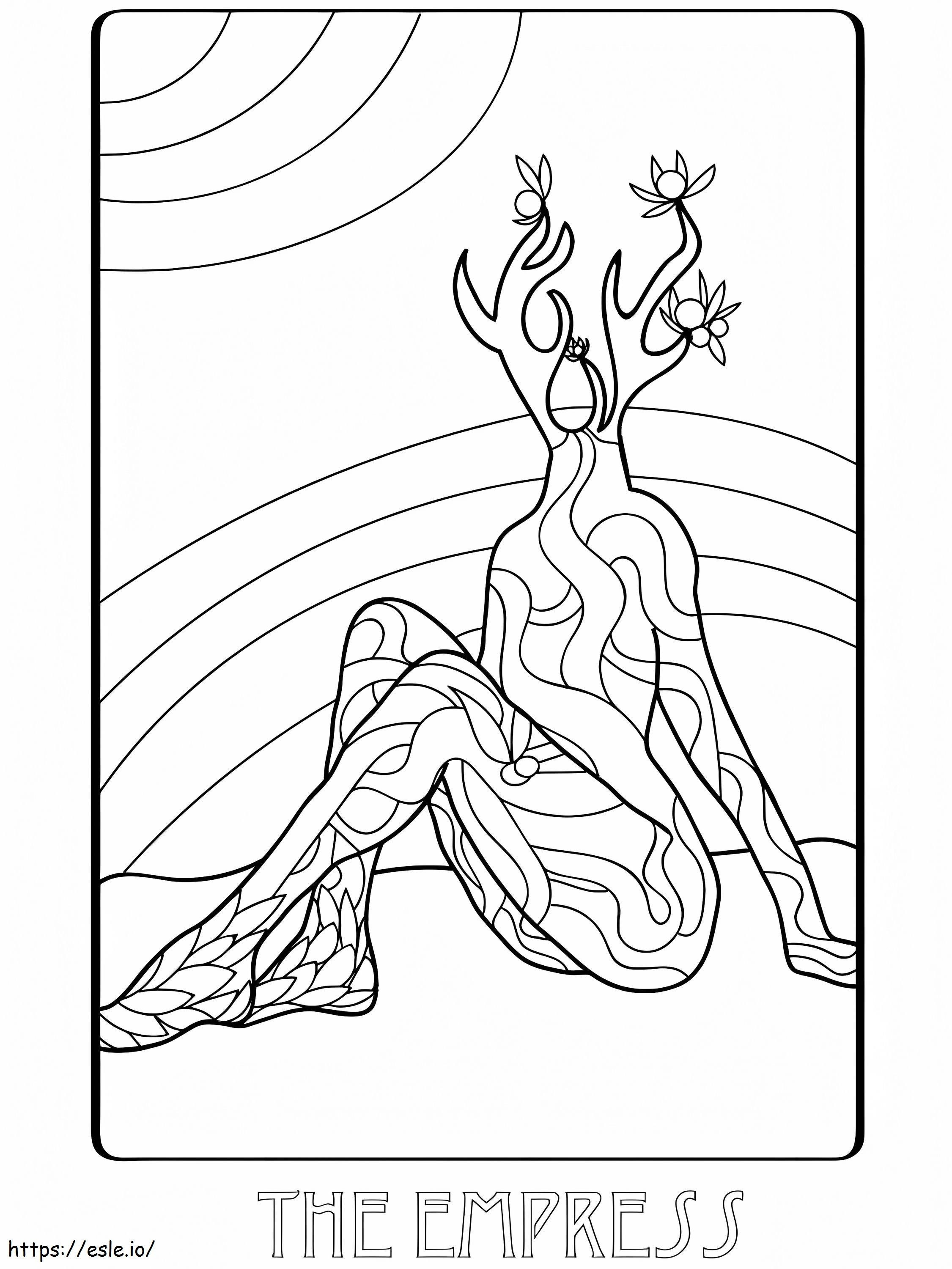 Tarot The Empress coloring page