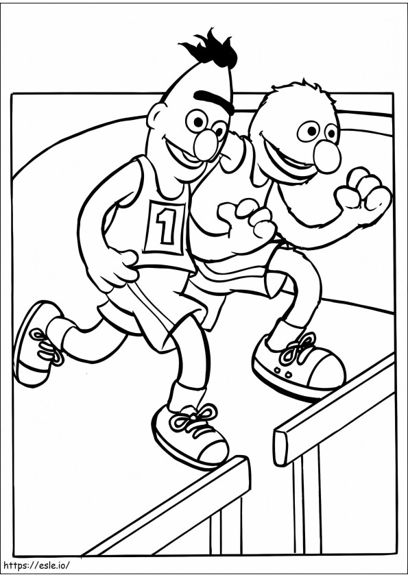 Bert e Grover para colorir