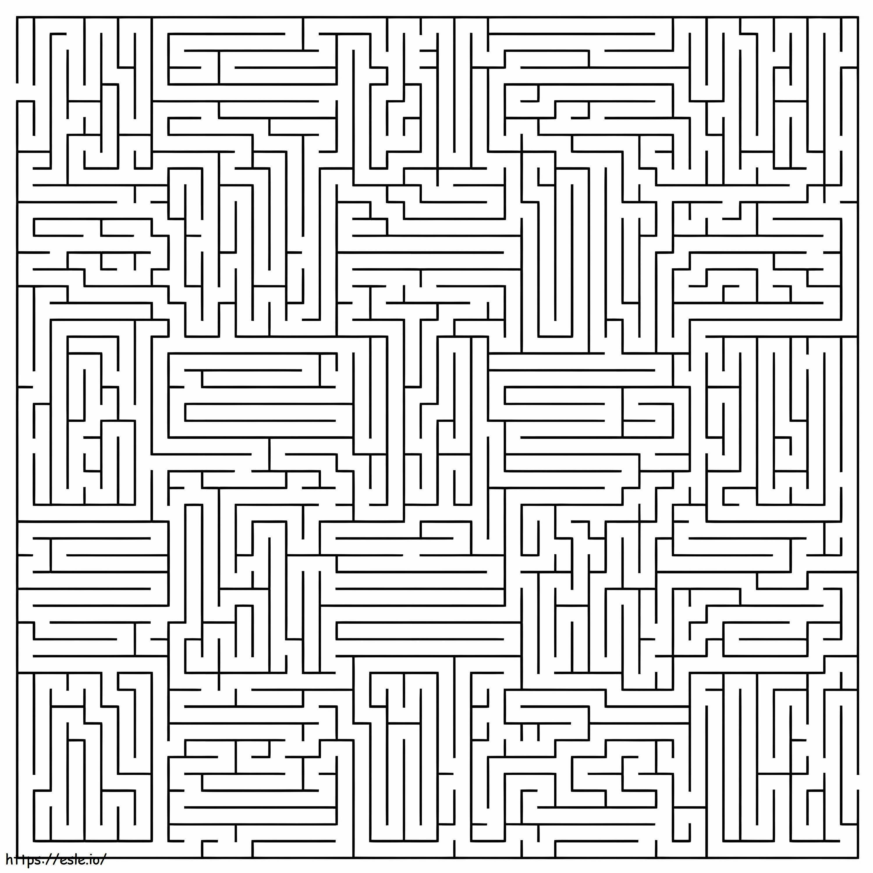 Hard Maze coloring page