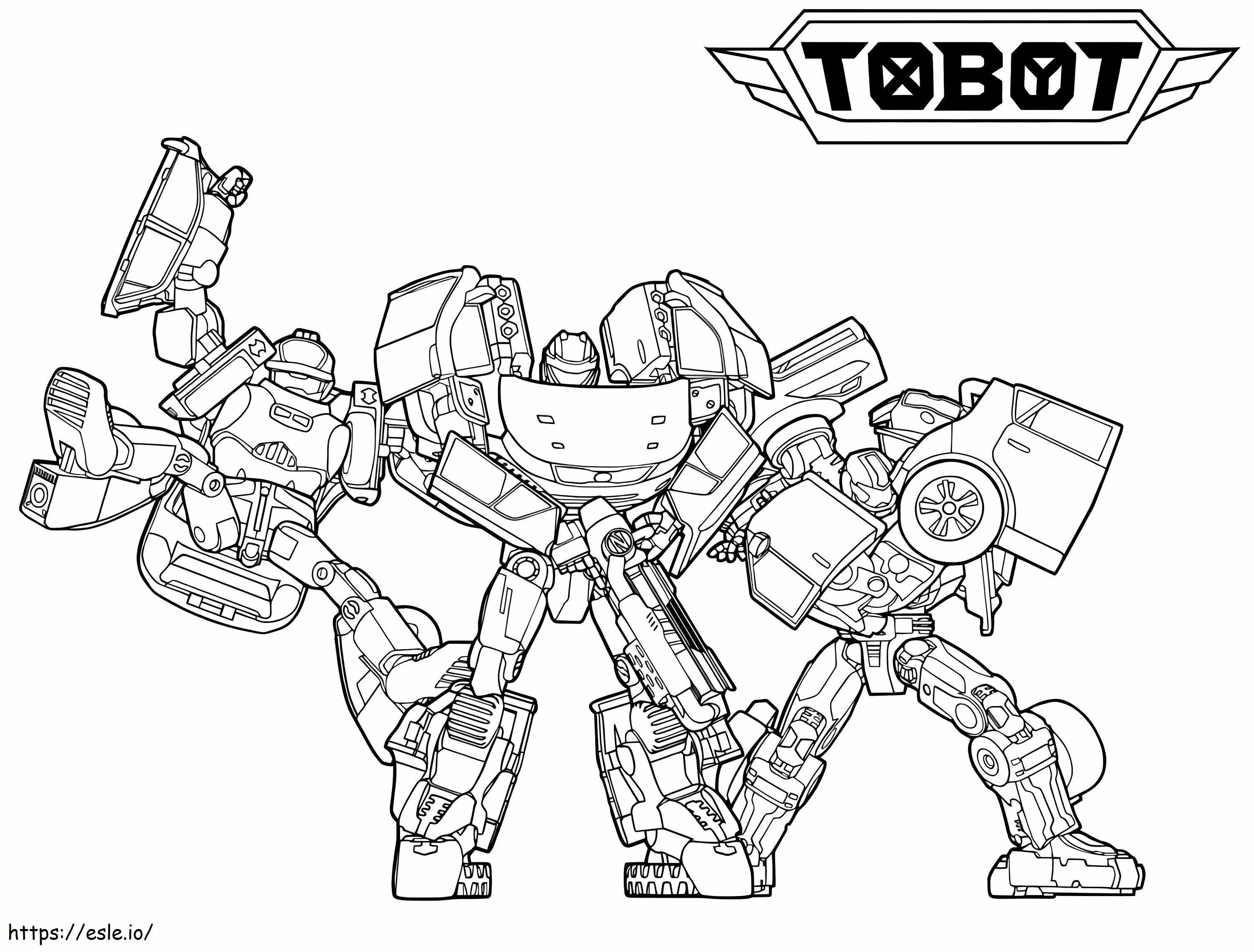 Amazing Tobot coloring page