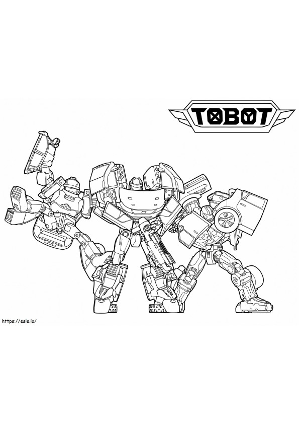 Amazing Tobot coloring page
