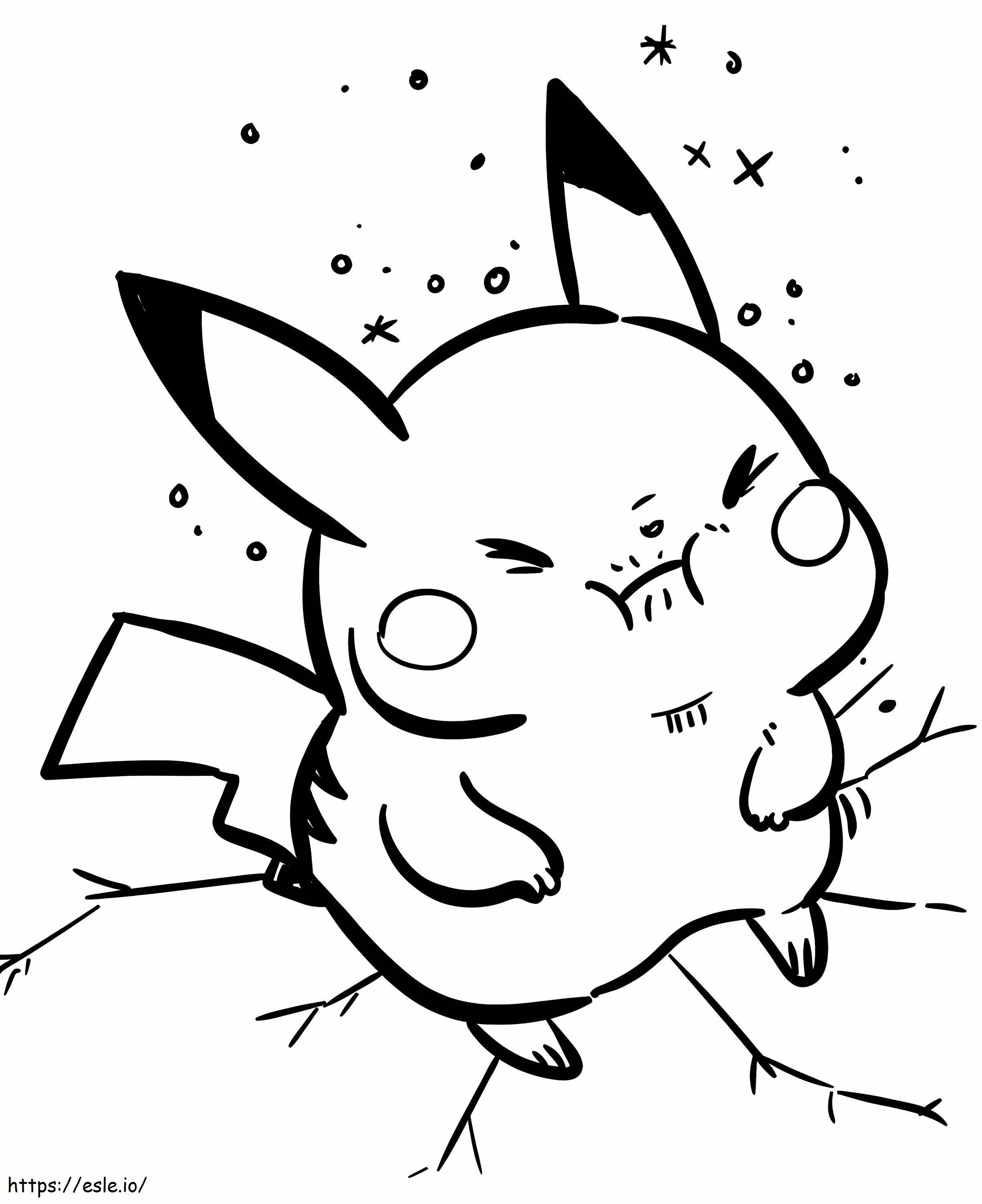 Pikachu Looks Funny coloring page