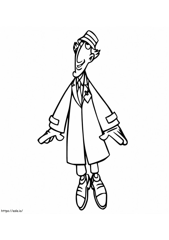 Inspector Gadget Flying coloring page