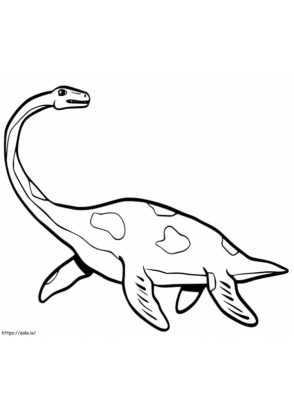 Dinozaur Plesiosaurus de colorat
