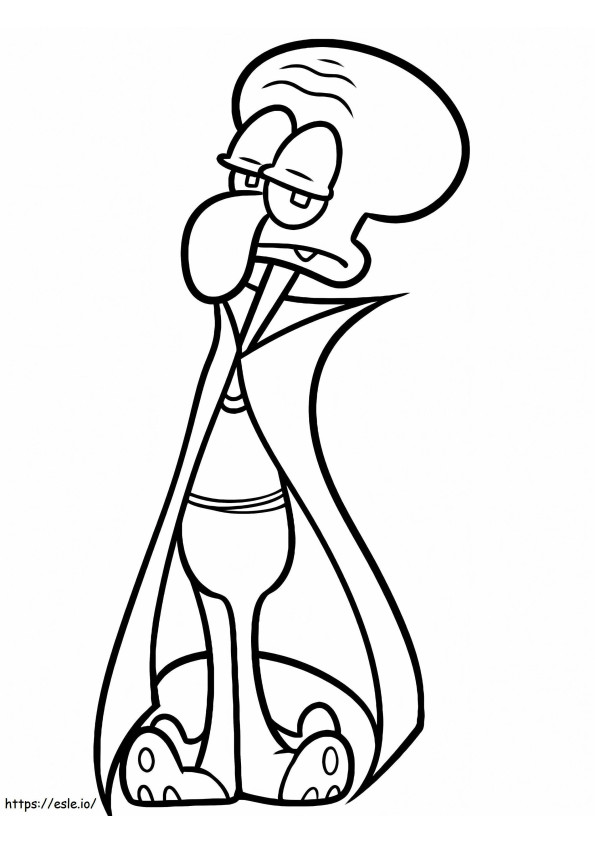 Squidward On Halloween coloring page