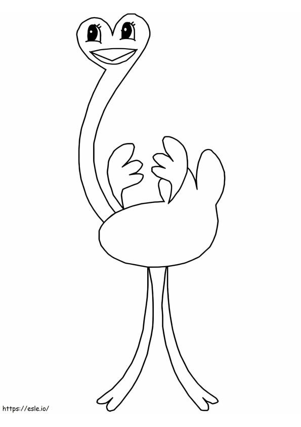 Ostrich 5 coloring page
