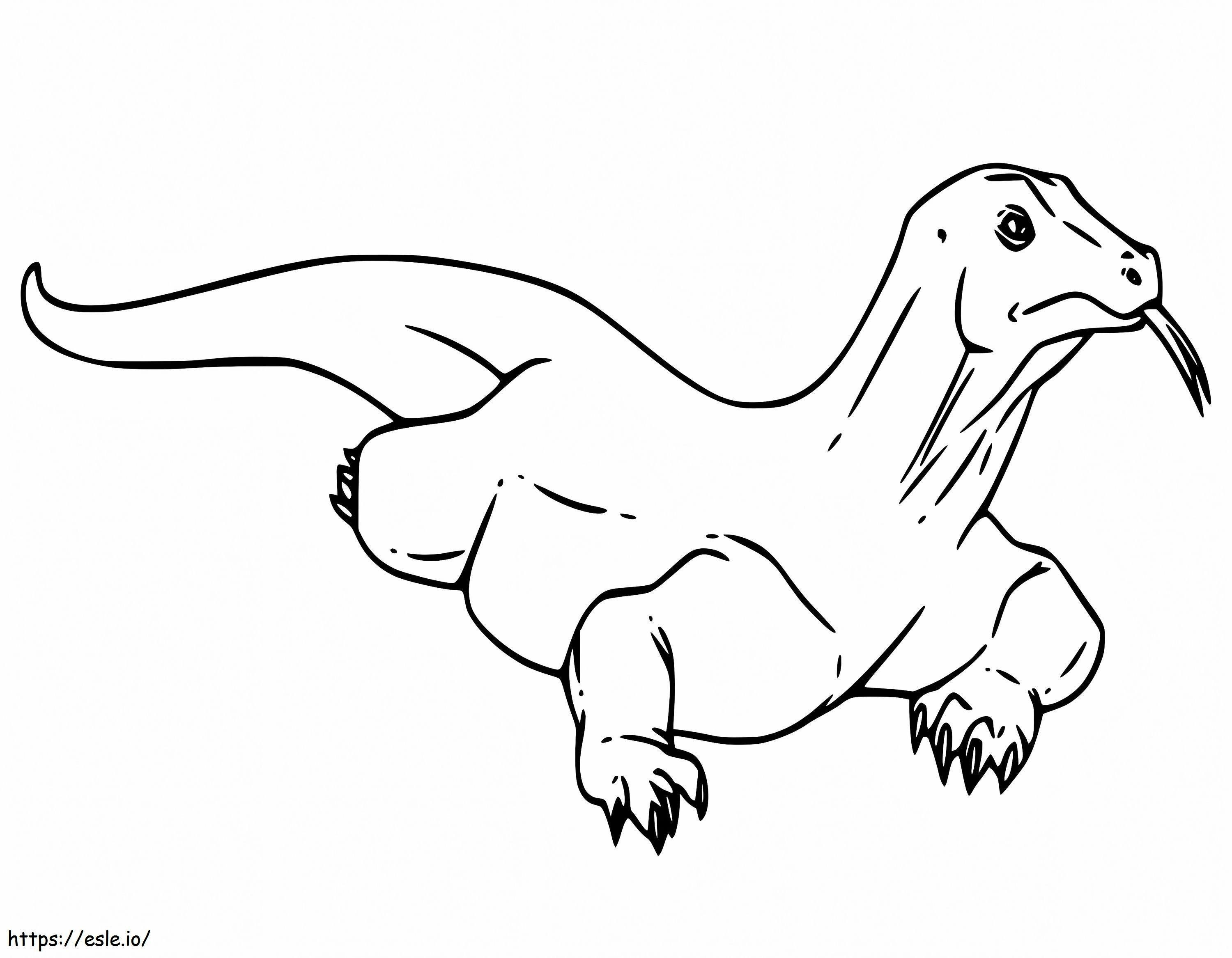 Coloriage Dragon de Komodo normal à imprimer dessin