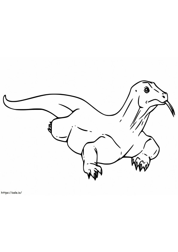 Dragón de Komodo normal para colorear