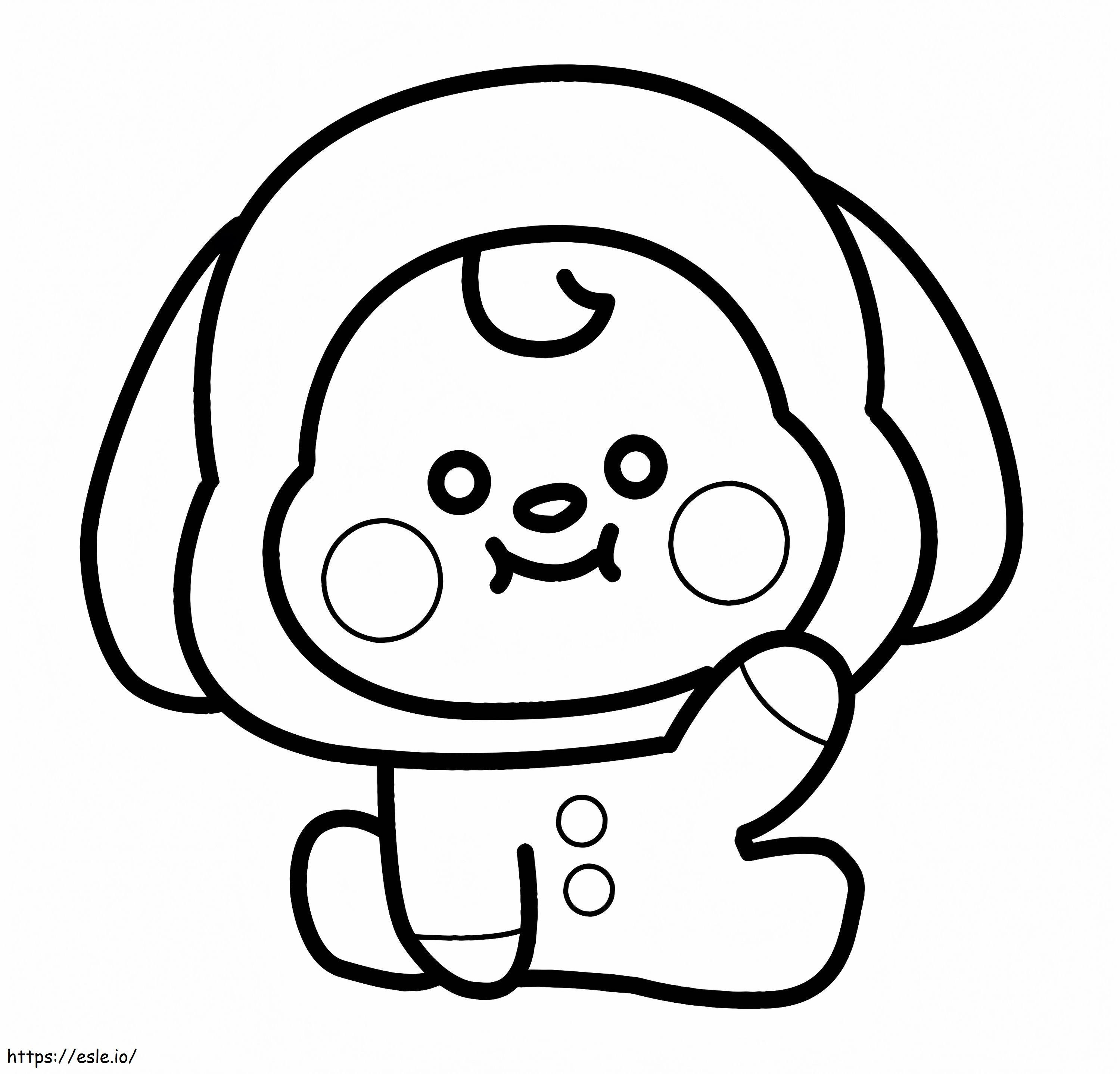 Adorable Chimmy BT21 coloring page