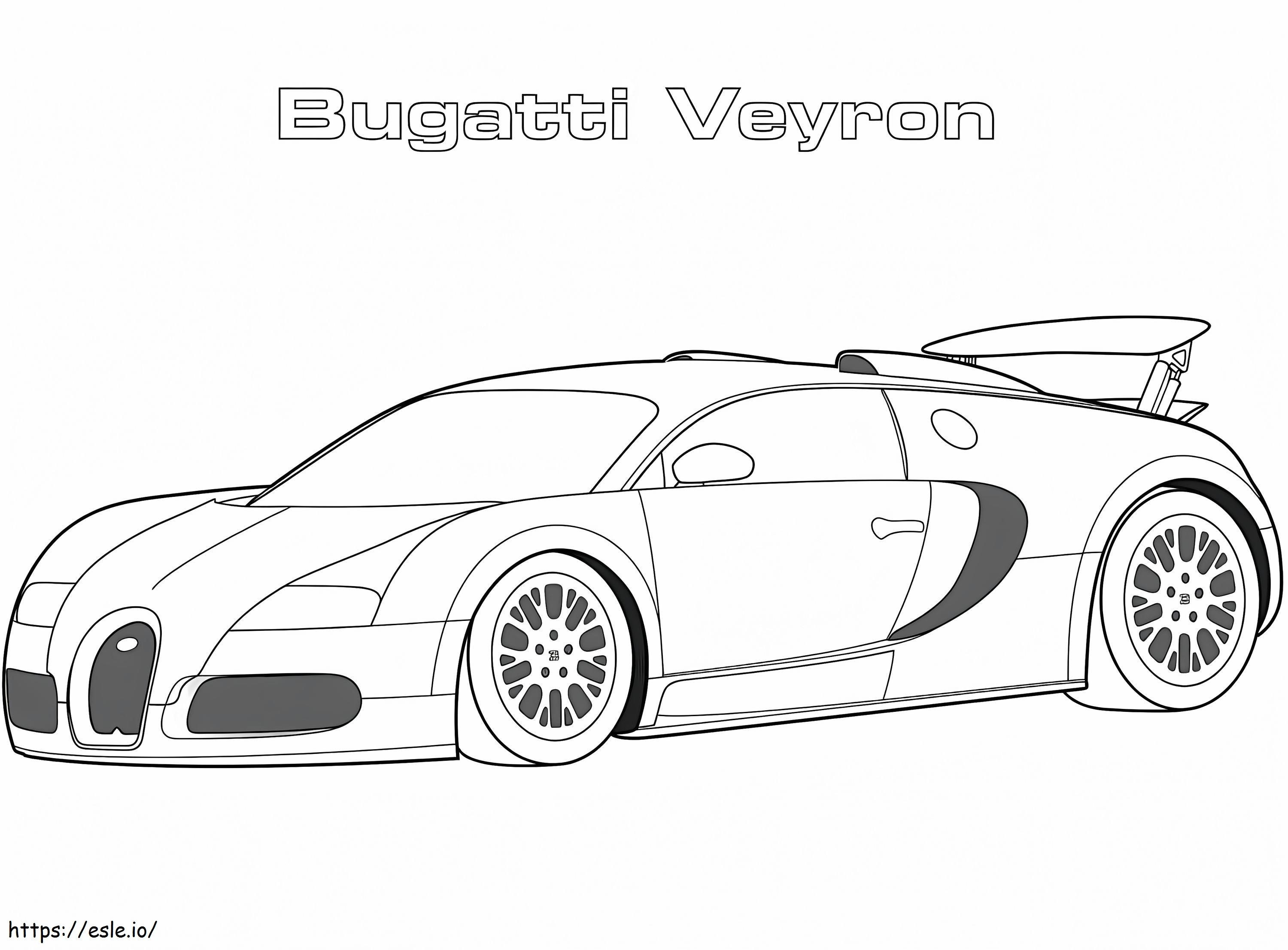 Bugatti Veyron uit 2005 kleurplaat kleurplaat
