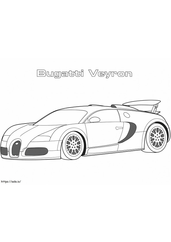 Bugatti Veyron uit 2005 kleurplaat