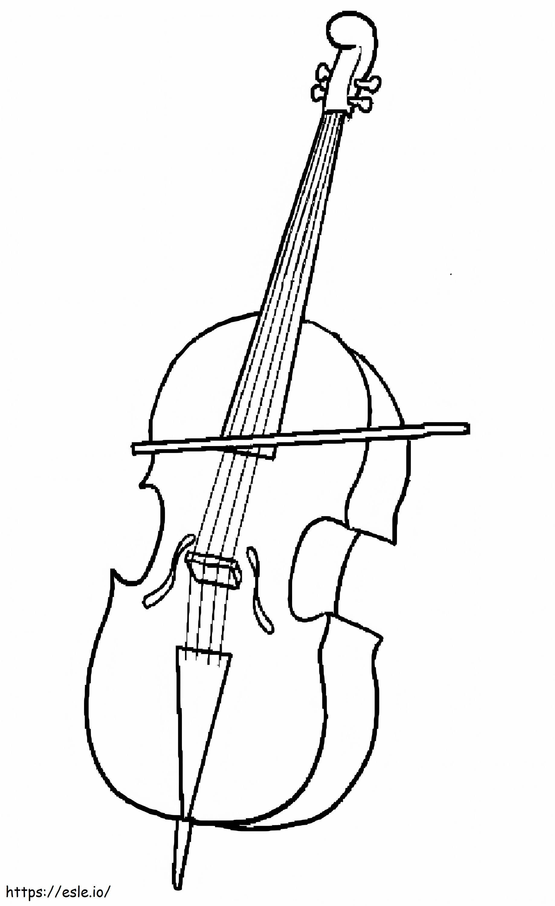 Kostenloses Cello ausmalbilder