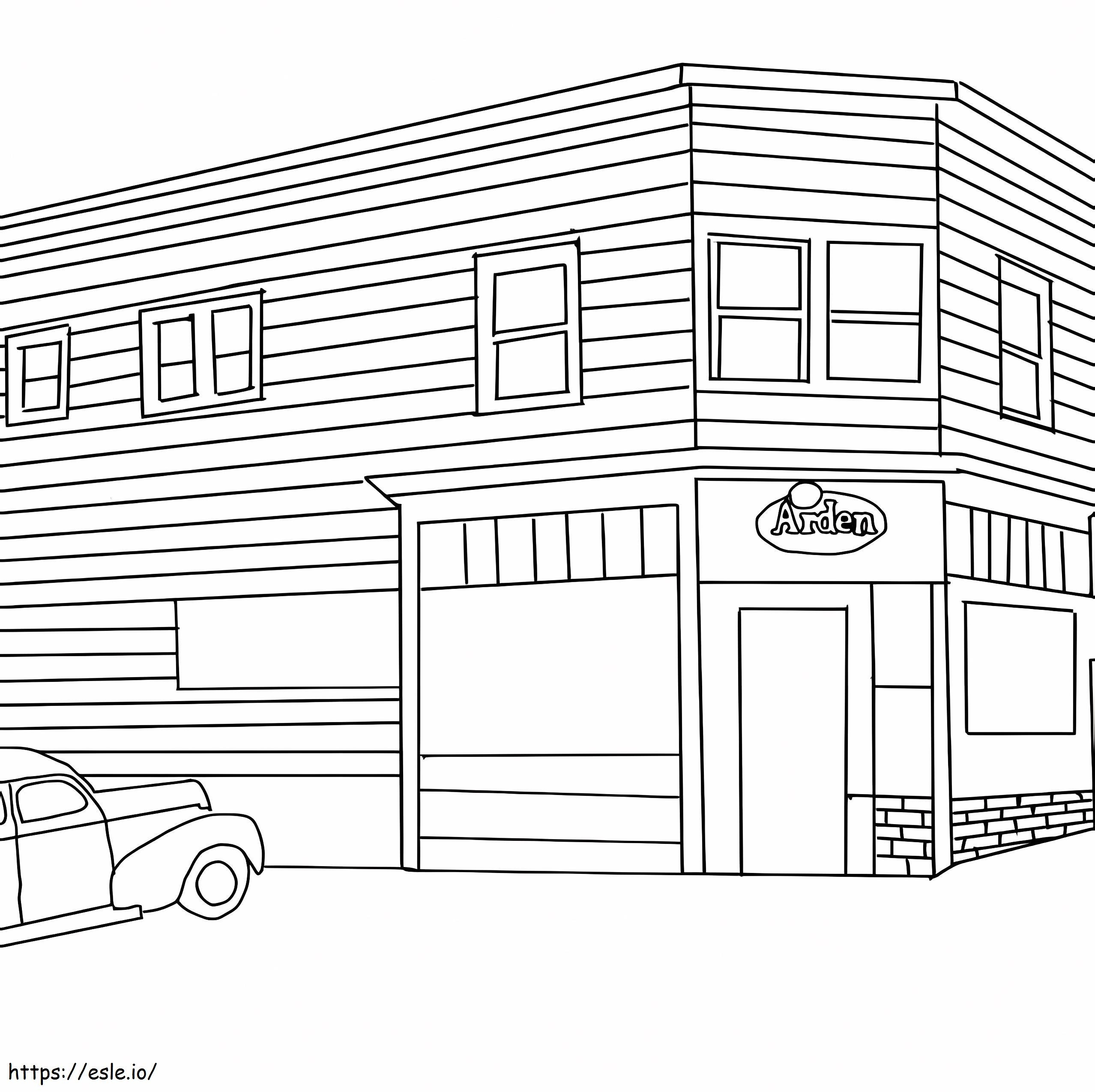 Printable Building coloring page