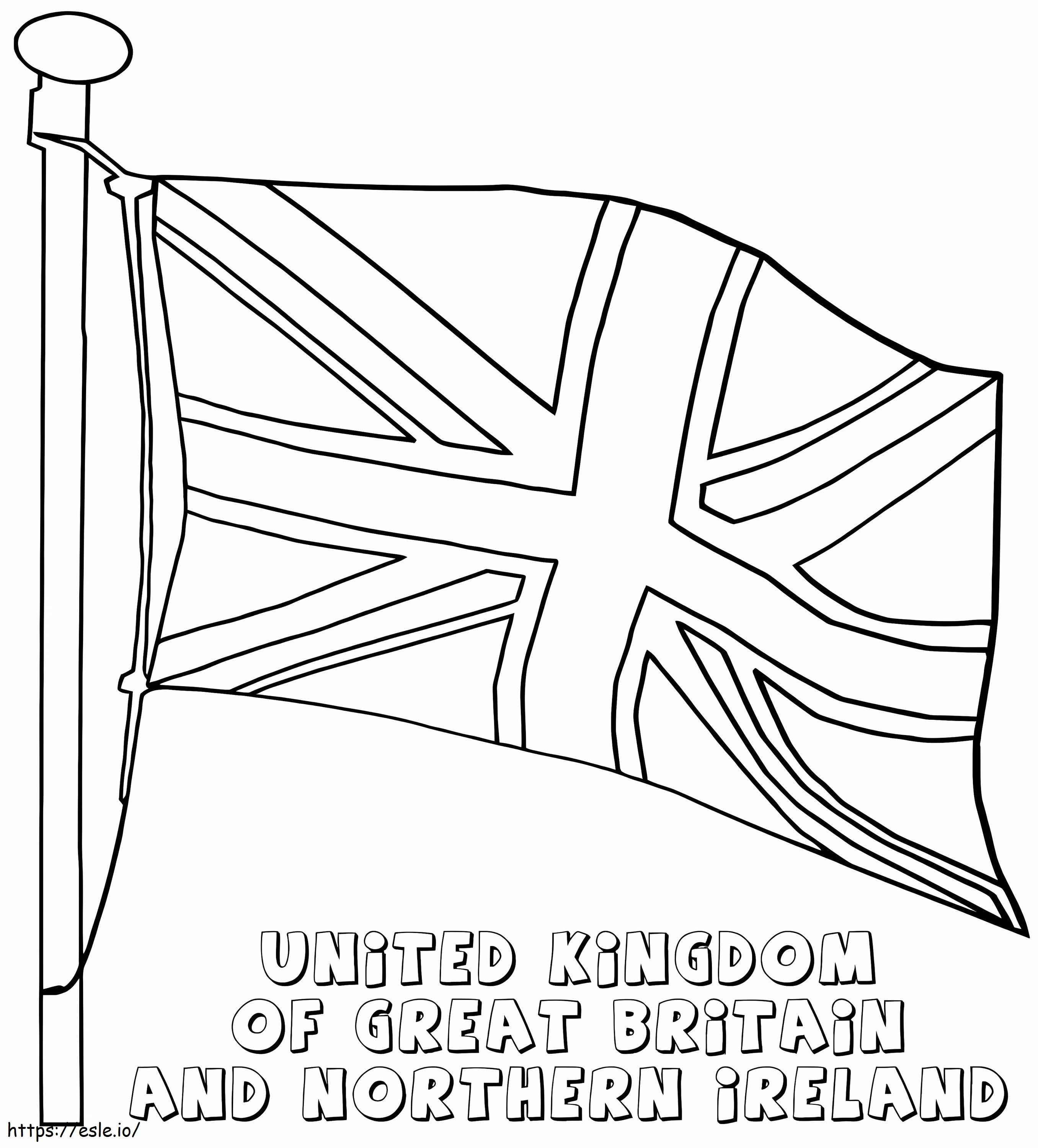 Yhdistyneen kuningaskunnan lippu värityskuva