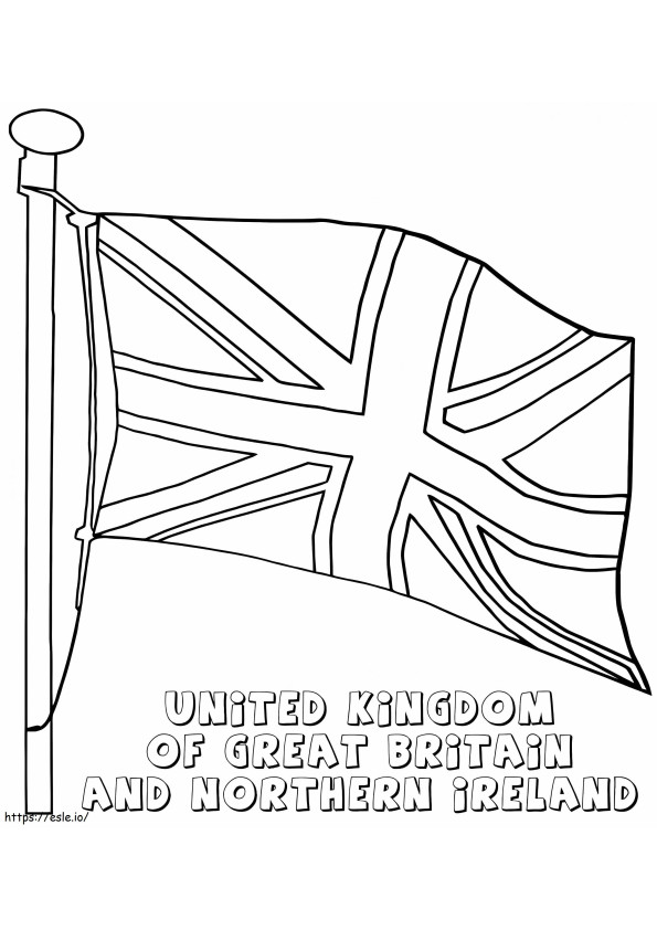 Flaga Wielkiej Brytanii kolorowanka