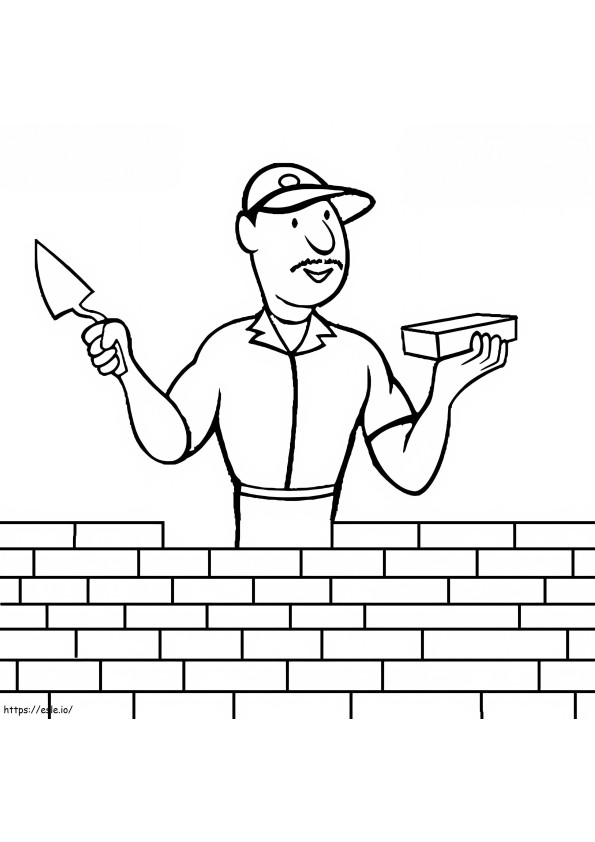 Construction Worker 10 coloring page