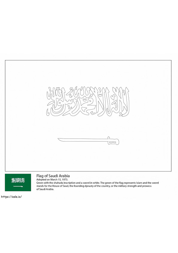 Saudi-Arabian lippu värityskuva