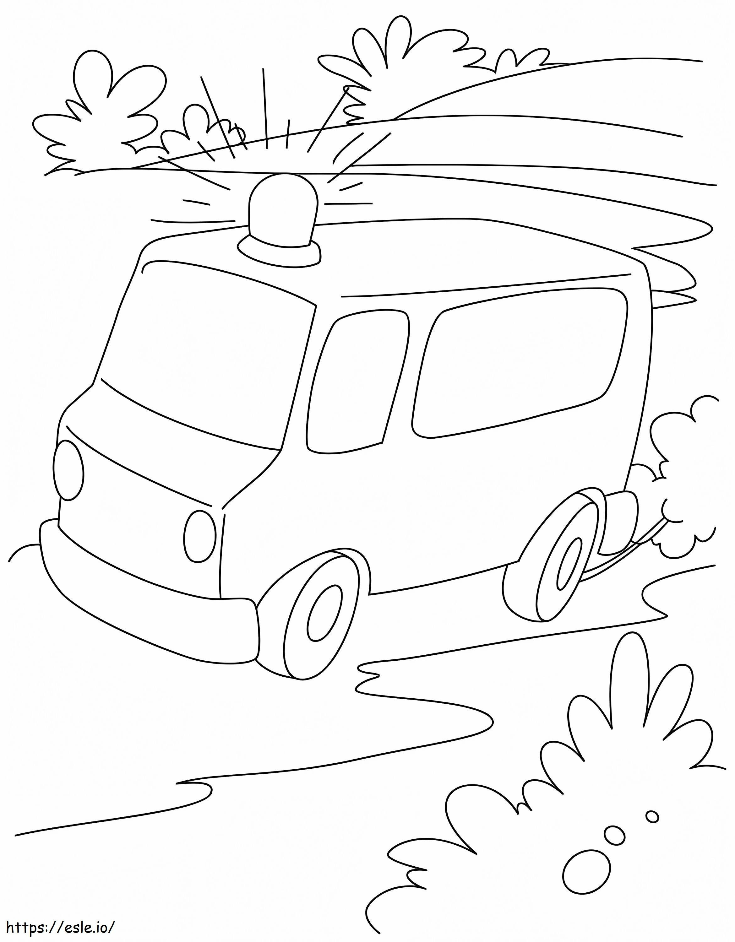 Ambulance Vehicles Are In Emergency Situations coloring page