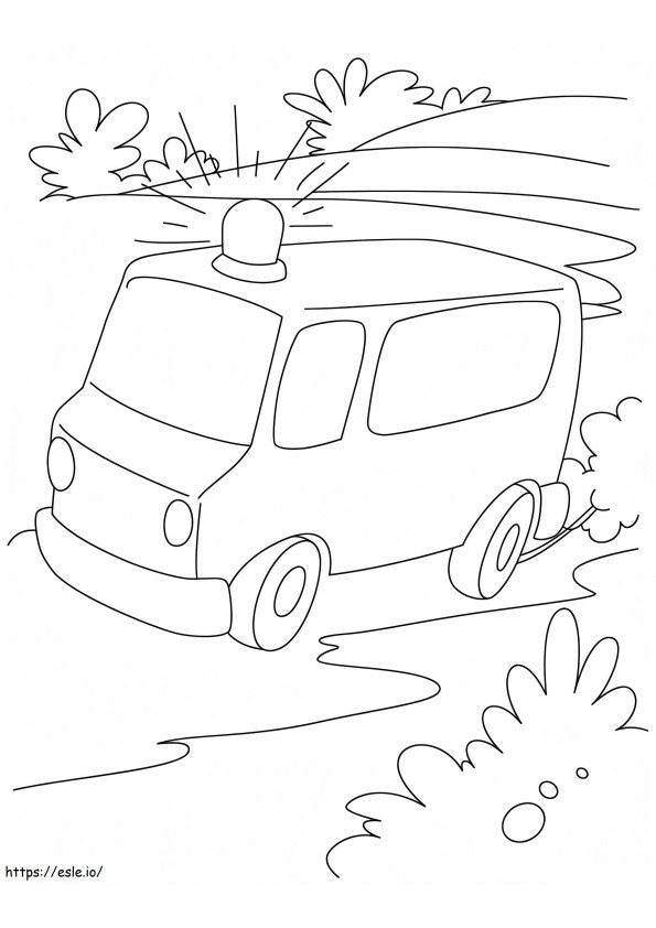 Ambulance Vehicles Are In Emergency Situations coloring page