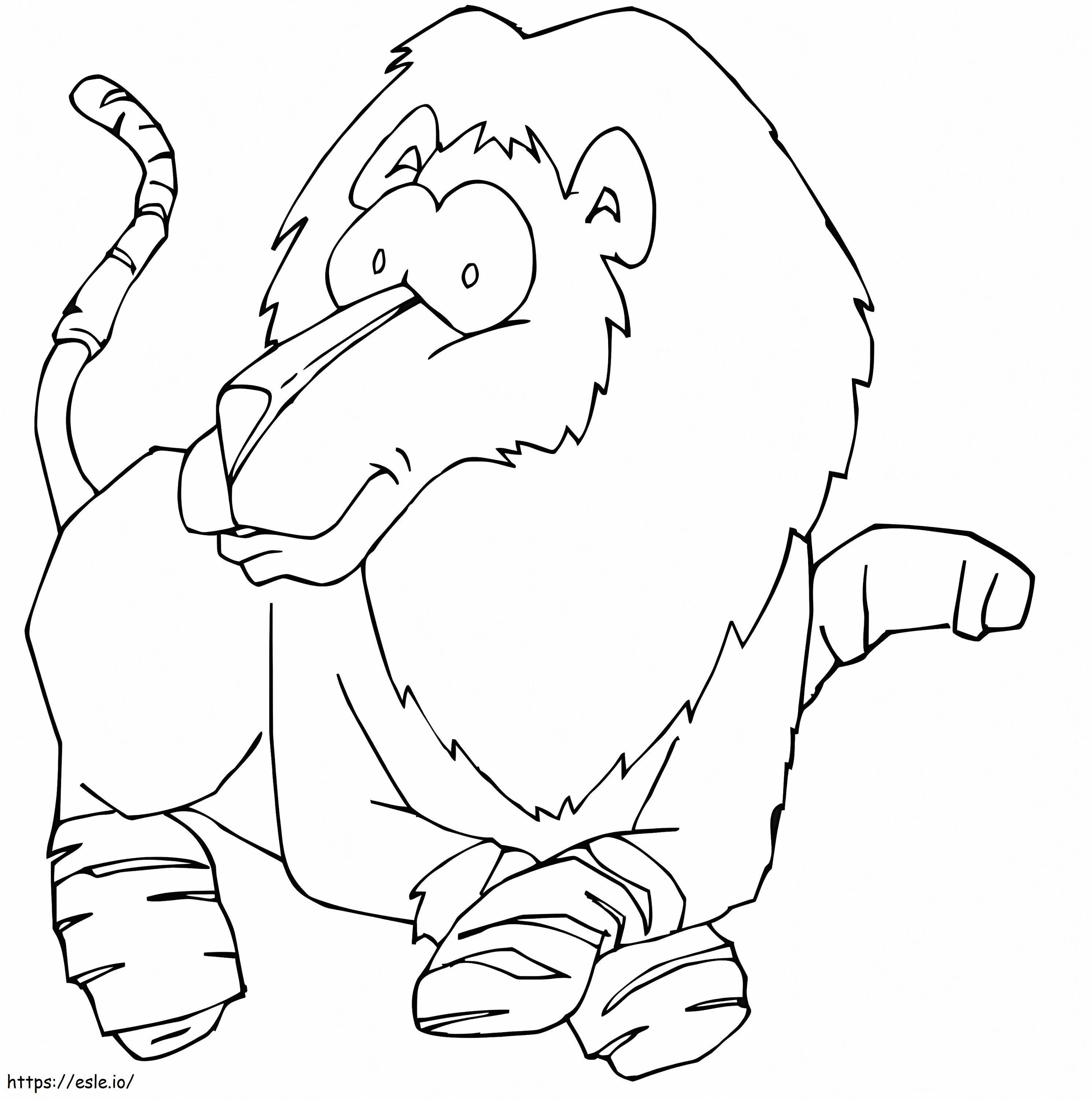 A Funny Lion coloring page