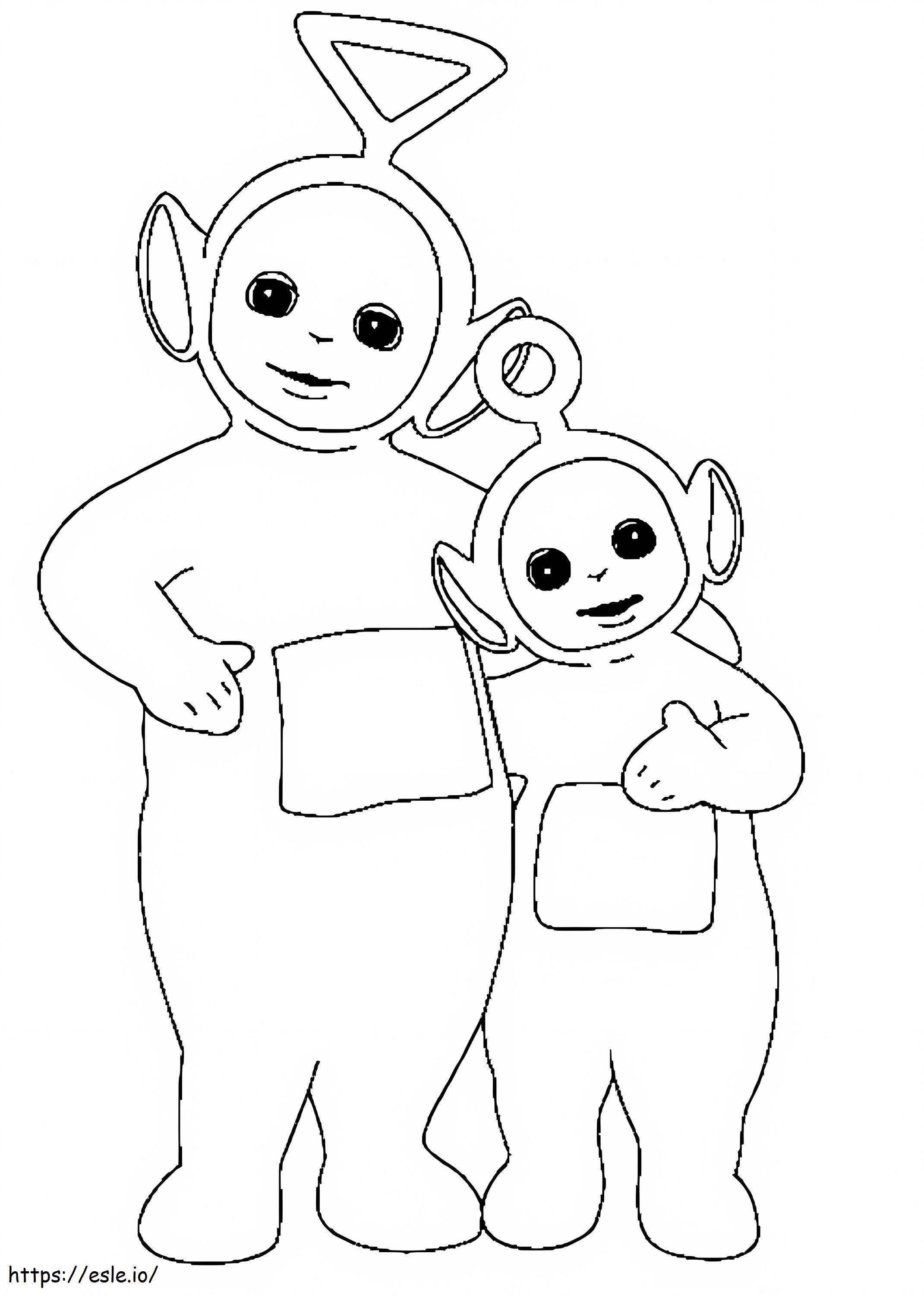 Tinky Winky Y Po coloring page