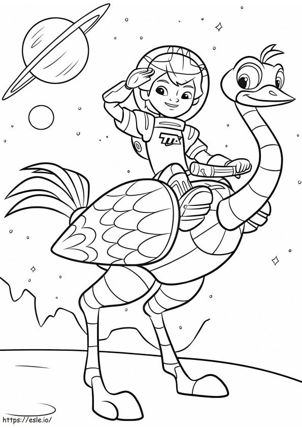 M.E.R.C. And Miles From Tomorrowland coloring page